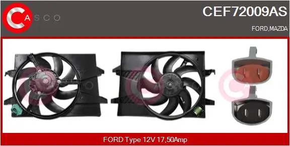 Elektromotor, Kühlerlüfter 12 V CASCO CEF72009AS