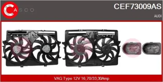 Elektromotor, Kühlerlüfter 12 V CASCO CEF73009AS Bild Elektromotor, Kühlerlüfter 12 V CASCO CEF73009AS