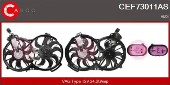 Elektromotor, Kühlerlüfter 12 V CASCO CEF73011AS Bild Elektromotor, Kühlerlüfter 12 V CASCO CEF73011AS