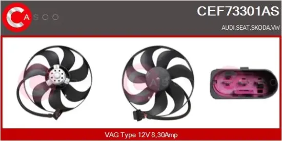 Lüfter, Motorkühlung 12 V CASCO CEF73301AS Bild Lüfter, Motorkühlung 12 V CASCO CEF73301AS
