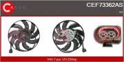 Lüfter, Motorkühlung 12 V CASCO CEF73362AS