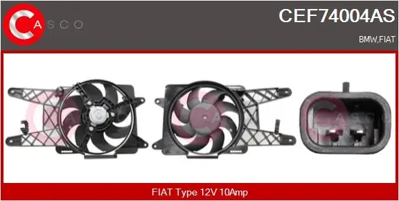 Elektromotor, Kühlerlüfter 12 V CASCO CEF74004AS