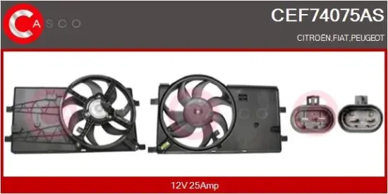 Elektromotor, Kühlerlüfter 12 V CASCO CEF74075AS Bild Elektromotor, Kühlerlüfter 12 V CASCO CEF74075AS