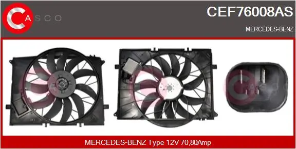 Elektromotor, Kühlerlüfter 12 V CASCO CEF76008AS