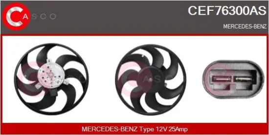 Lüfter, Motorkühlung 12 V CASCO CEF76300AS Bild Lüfter, Motorkühlung 12 V CASCO CEF76300AS