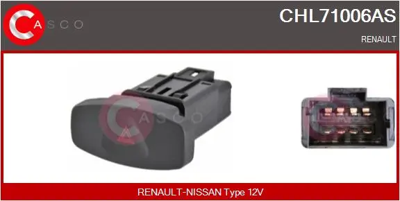 Warnblinkschalter 12 V CASCO CHL71006AS