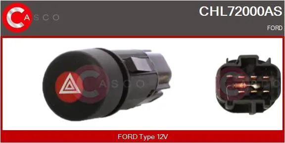 Warnblinkschalter 12 V CASCO CHL72000AS