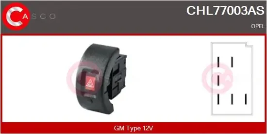 Warnblinkschalter 12 V CASCO CHL77003AS Bild Warnblinkschalter 12 V CASCO CHL77003AS