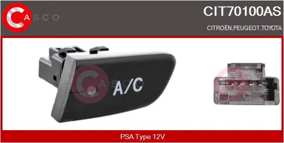 Temperaturschalter, Klimalüfter 12 V CASCO CIT70100AS