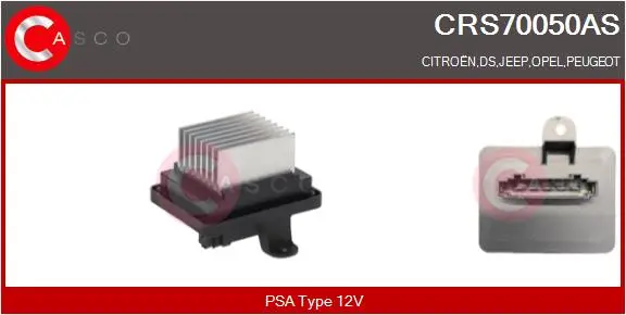 Widerstand, Innenraumgebläse 12 V CASCO CRS70050AS