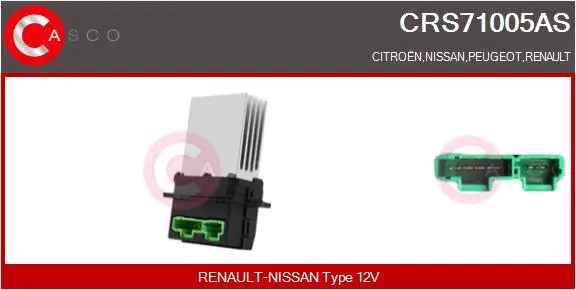 Widerstand, Innenraumgebläse 12 V CASCO CRS71005AS