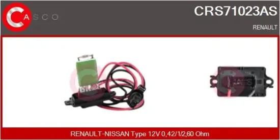 Widerstand, Innenraumgebläse 12 V CASCO CRS71023AS Bild Widerstand, Innenraumgebläse 12 V CASCO CRS71023AS