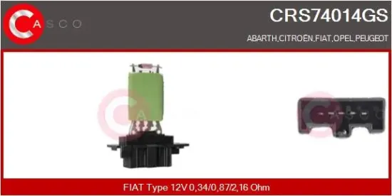 Widerstand, Innenraumgebläse 12 V CASCO CRS74014GS Bild Widerstand, Innenraumgebläse 12 V CASCO CRS74014GS