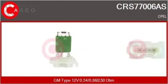 Widerstand, Innenraumgebläse 12 V CASCO CRS77006AS Bild Widerstand, Innenraumgebläse 12 V CASCO CRS77006AS