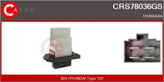 Widerstand, Innenraumgebläse 12 V CASCO CRS78036GS Bild Widerstand, Innenraumgebläse 12 V CASCO CRS78036GS