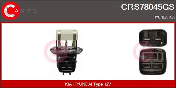 Vorwiderstand, Elektromotor (Kühlerlüfter) 12 V CASCO CRS78045GS