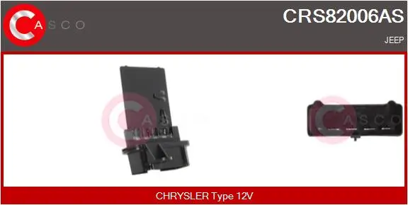 Widerstand, Innenraumgebläse 12 V CASCO CRS82006AS