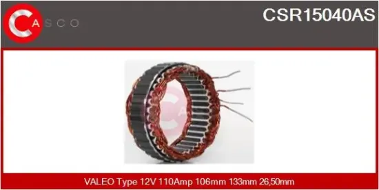 Stator, Generator 12 V CASCO CSR15040AS Bild Stator, Generator 12 V CASCO CSR15040AS