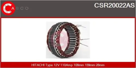 Stator, Generator 12 V CASCO CSR20022AS Bild Stator, Generator 12 V CASCO CSR20022AS