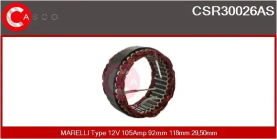 Stator, Generator 12 V CASCO CSR30026AS Bild Stator, Generator 12 V CASCO CSR30026AS
