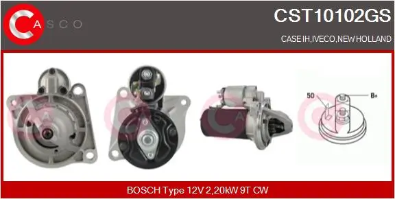 Starter 12 V 2,20 kW CASCO CST10102GS