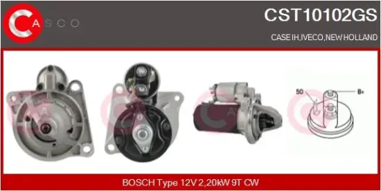 Starter 12 V 2,20 kW CASCO CST10102GS Bild Starter 12 V 2,20 kW CASCO CST10102GS