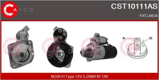Starter 12 V 2,20 kW CASCO CST10111AS Bild Starter 12 V 2,20 kW CASCO CST10111AS