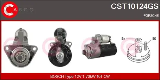 Starter 12 V 1,70 kW CASCO CST10124GS Bild Starter 12 V 1,70 kW CASCO CST10124GS