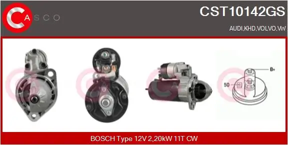 Starter 12 V 2,20 kW CASCO CST10142GS