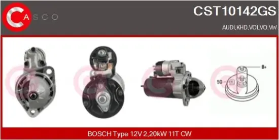 Starter 12 V 2,20 kW CASCO CST10142GS Bild Starter 12 V 2,20 kW CASCO CST10142GS