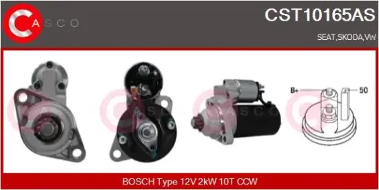 Starter 12 V 2 kW CASCO CST10165AS Bild Starter 12 V 2 kW CASCO CST10165AS