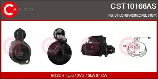Starter 12 V 2,40 kW CASCO CST10166AS Bild Starter 12 V 2,40 kW CASCO CST10166AS