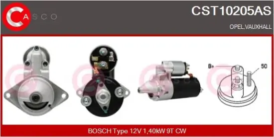 Starter 12 V 1,40 kW CASCO CST10205AS Bild Starter 12 V 1,40 kW CASCO CST10205AS