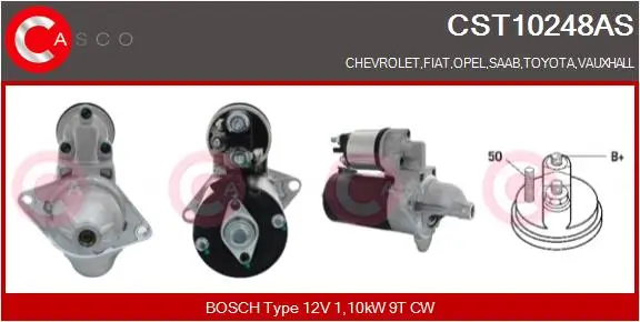 Starter 12 V 1,10 kW CASCO CST10248AS