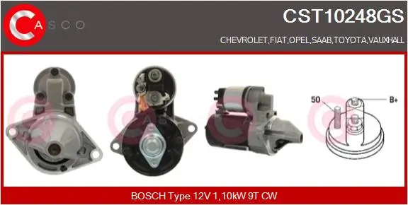 Starter 12 V 1,10 kW CASCO CST10248GS