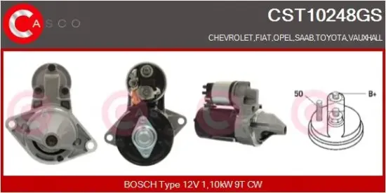 Starter 12 V 1,10 kW CASCO CST10248GS Bild Starter 12 V 1,10 kW CASCO CST10248GS