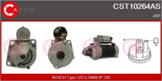 Starter 12 V 2,30 kW CASCO CST10264AS Bild Starter 12 V 2,30 kW CASCO CST10264AS