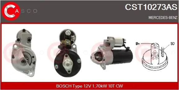 Starter 12 V 1,70 kW CASCO CST10273AS