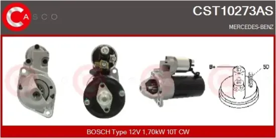 Starter 12 V 1,70 kW CASCO CST10273AS Bild Starter 12 V 1,70 kW CASCO CST10273AS