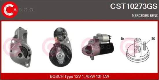 Starter 12 V 1,70 kW CASCO CST10273GS Bild Starter 12 V 1,70 kW CASCO CST10273GS