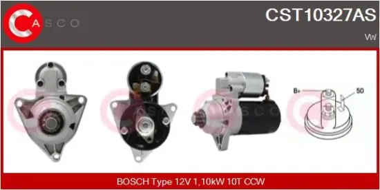 Starter 12 V 1,10 kW CASCO CST10327AS Bild Starter 12 V 1,10 kW CASCO CST10327AS