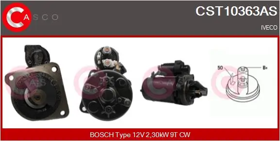 Starter 12 V 2,30 kW CASCO CST10363AS