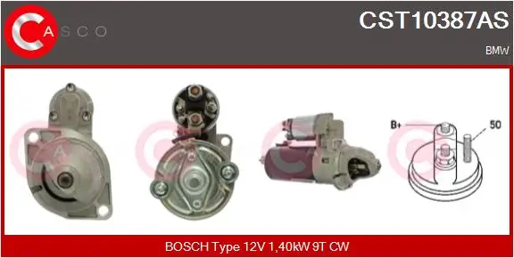 Starter 12 V 1,40 kW CASCO CST10387AS