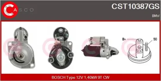 Starter 12 V 1,40 kW CASCO CST10387GS Bild Starter 12 V 1,40 kW CASCO CST10387GS