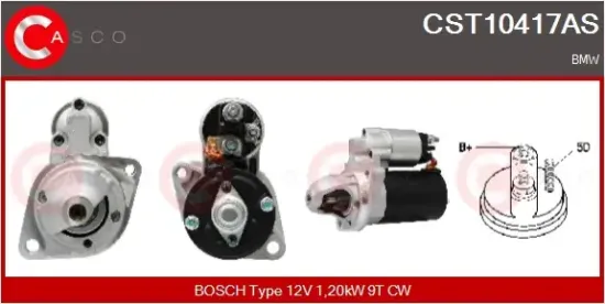 Starter 12 V 1,20 kW CASCO CST10417AS Bild Starter 12 V 1,20 kW CASCO CST10417AS
