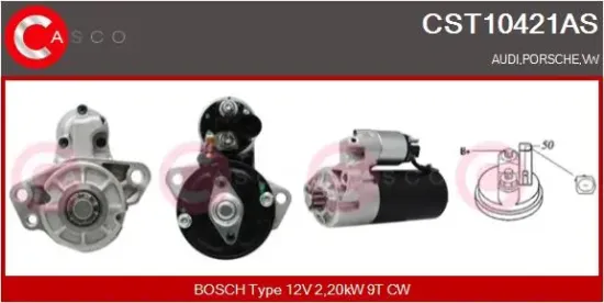 Starter 12 V 2,20 kW CASCO CST10421AS Bild Starter 12 V 2,20 kW CASCO CST10421AS