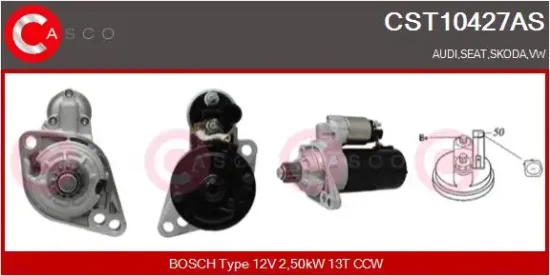 Starter 12 V 2,50 kW CASCO CST10427AS Bild Starter 12 V 2,50 kW CASCO CST10427AS