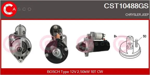 Starter 12 V 2,50 kW CASCO CST10488GS