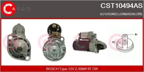 Starter 12 V 2,30 kW CASCO CST10494AS Bild Starter 12 V 2,30 kW CASCO CST10494AS