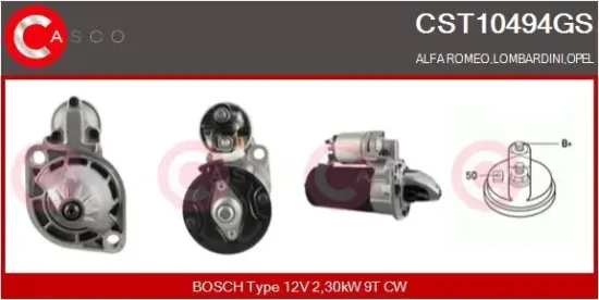 Starter 12 V 2,30 kW CASCO CST10494GS Bild Starter 12 V 2,30 kW CASCO CST10494GS